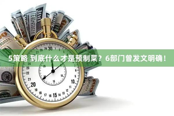 5策略 到底什么才是预制菜？6部门曾发文明确！